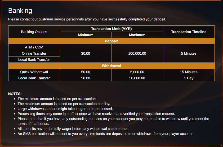 RA88 - Regal88 Casino Review - Payment - ra88a