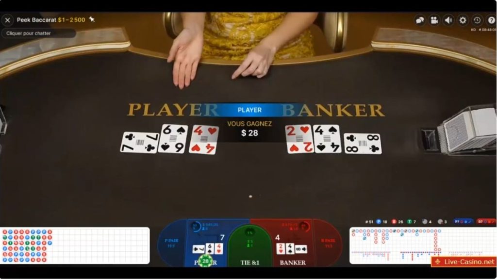 Peek Baccarat - Gameplay 3 - ra88a