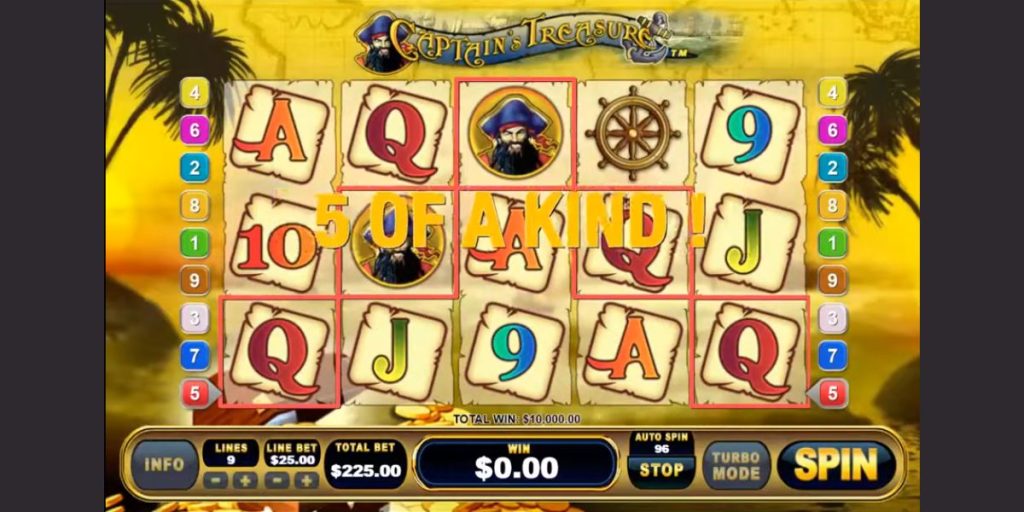 Captain's Treasure Slot - 5 of a Kind - ra88a