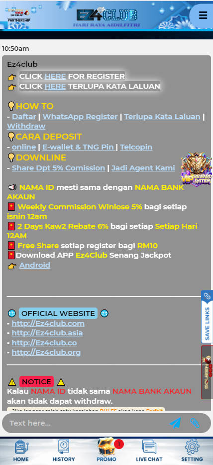 EZ4CLUB - Live Chat - ra88a