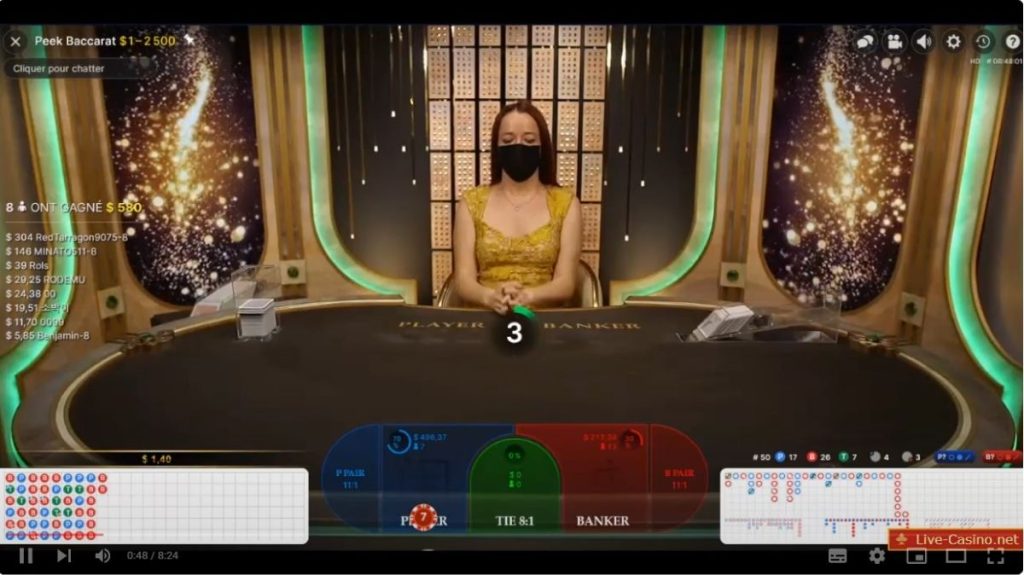 Peek Baccarat - Gameplay 1 - ra88a